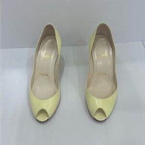 Christian Louboutin Yellow Patent Leather Heels